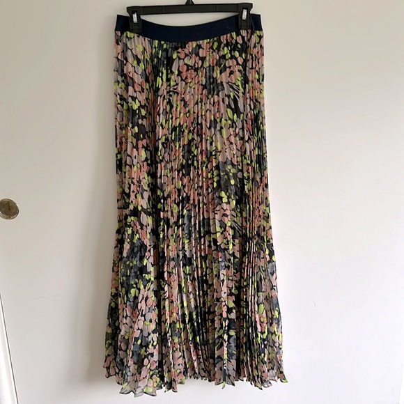 BCBGMaxAzria Dresses & Skirts - BCBGMaxAzria Maxi Multi Color Pleated Lined Skirt Size XS